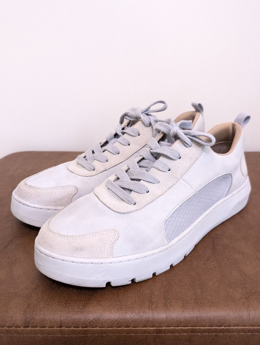Vionic Wiley Light Blue Suede & Mesh Orthotic Platform Sneakers Size 11